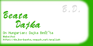 beata dajka business card